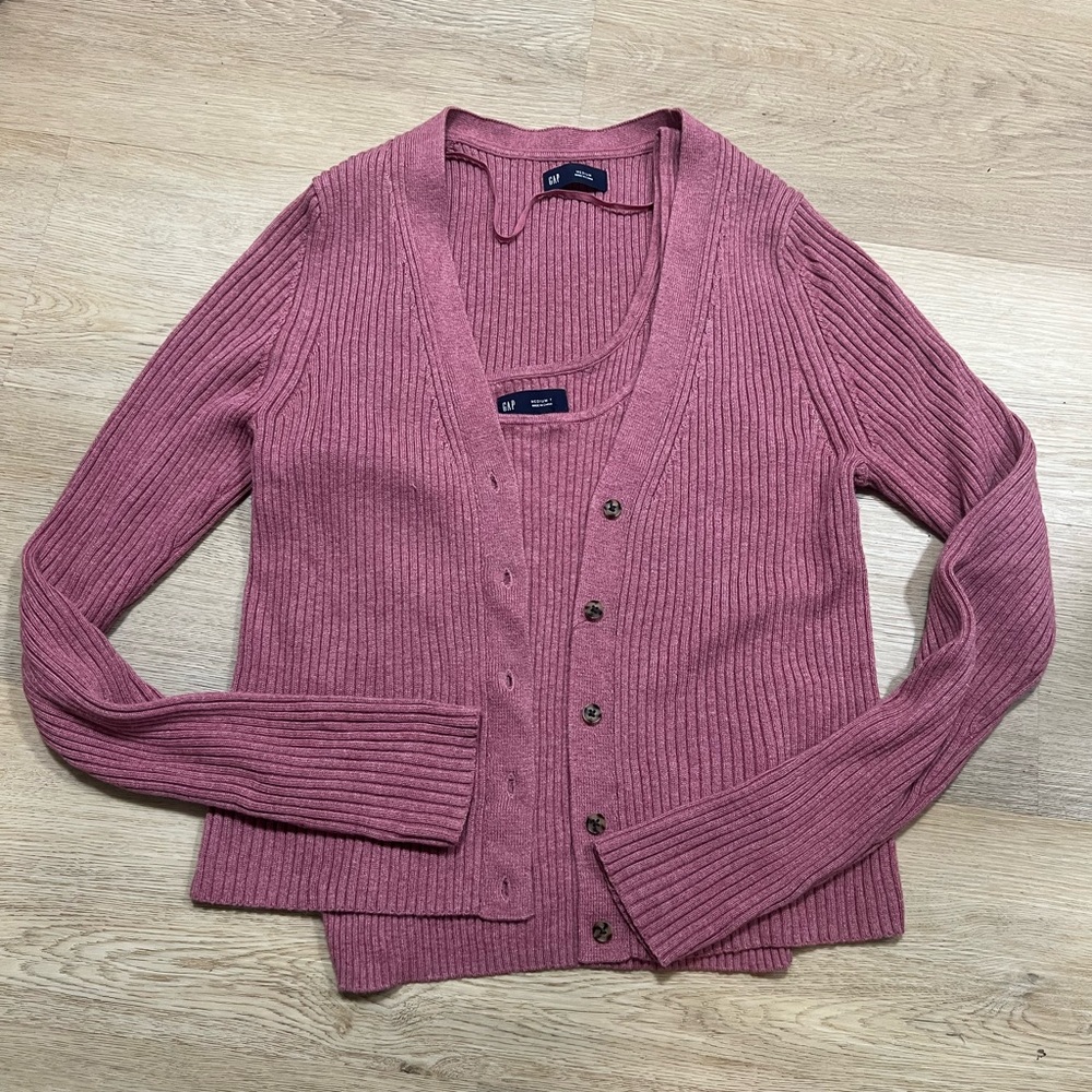 GAP Women's Matching Cardigan and tank